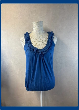 Haut bleu volanté – Ted Baker – Taille S – Lot MI31, marca: Ted Baker, estado: Muy bueno, tamaño: S / 36 / 8, 8,60 €, 9,73 € Protección al comprador Pro incluida