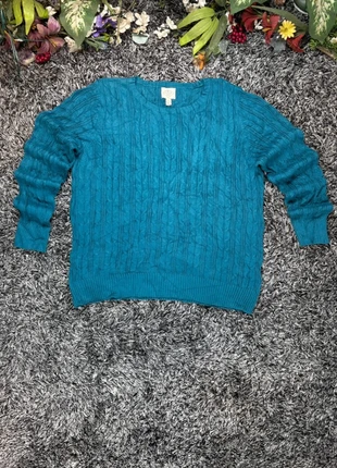 Torsadé cable knit St John’s Bay bleu (XL / coton épais vintage US), brand: St. John's Bay, condition: Very good, size: XL / 42 / 14, €7.82, €8.91 includes Buyer Protection