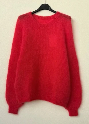💖Pull 80% Mohair – Rouge – Maille italienne chaude, marke: Made In Italy, zustand: Sehr gut, größe: Einheitsgröße, 59,00 €, 62,65 € inklusive Vinted-Käuferschutz