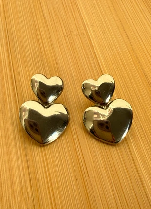 Orecchini doppio cuore acciaio nuovi, estado: Nuevo sin etiquetas, 15,00 €, 16,45 € Protección al comprador incluida