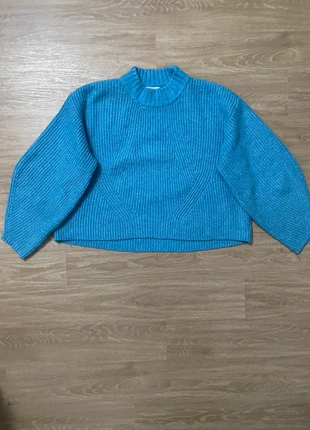 Pull crop H&M | Maille côtelée | Bleu ciel | S, brand: Vintage Dressing, condition: Very good, size: S / 36 / 8, €11.00, €12.25 includes Buyer Protection