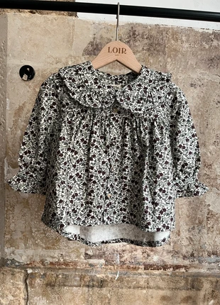 Chemise Iris Fleurs bordeaux 24 mois, merk: Loir Paris, staat: Nieuw met prijskaartje, maat: 18-24 maanden / 86 cm, € 25,00, € 26,95 inclusief Kopersbescherming Pro