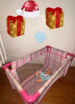 Lit poupon avec Poupon et son Peignoir 🎄 idée cadeau, brand: Noël, condition: Very good, size: One size, €5.00, €5.95 includes Buyer Protection