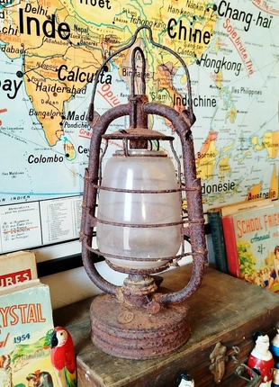 Ancienne lampe tempête pétrole ALG Nantes – métal et verre – lampe vintage déco industrielle, marke: brocante, zustand: Gut, 12,00 €, 13,30 € inklusive Vinted-Käuferschutz