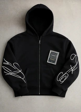 Hoodie noir oversize à zip, marque: y2k, état: Neuf sans étiquette, taille: M, 41,90 €, 44,70 € Protection acheteurs incluse