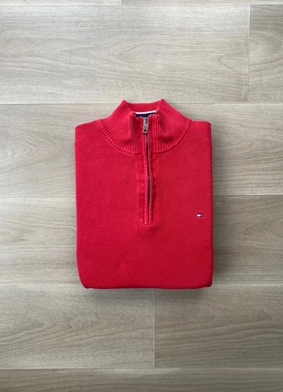 Pull Tommy Hilfiger homme half zip 1/4 zip col camionneur taille L couleur bordeaux, marke: Tommy Hilfiger, zustand: Sehr gut, größe: L, 25,00 €, 26,95 € beinhaltet Vinted-Käuferschutz Pro