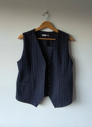 Chaleco azul marino de rayas, marque: Made In Italy, état: Neuf sans étiquette, taille: L / 40 / 12, 14,00 €, 15,40 € Protection acheteurs incluse