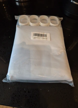 White shower curtain with loops brand new in packaging, brand: isure, condition: New with tags, size: 150 cm - 199 cm, £1.00, £1.75 includes Buyer Protection