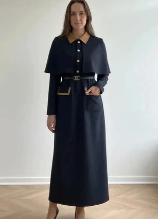 Ensemble élégant deux pièces – cape-chemise structurée et jupe longue assortie., brand: Maison elisa, condizioni: Ottime, taglia: M / IT 42 / EU 38, €44.00, €46.90 include la Protezione acquisti