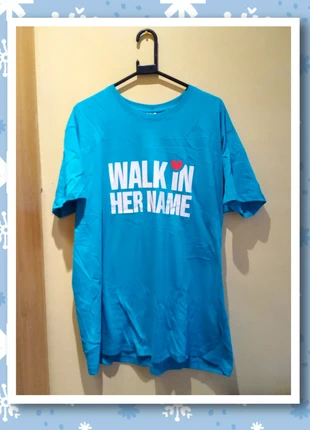 Ovarian Cancer Action, size 22, turquoise, short sleeve, "Walk in Her Name", t-shirt, brand: Ovarian Cancer Action, condition: New with tags, size: XL / UK 20-22, £3.50, £4.38 includes Buyer Protection
