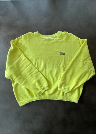 Sweat Crewneck Uni Manches Longues Oversize Coton Vert Jaune Logo Noir American Vintage | Taille 40, marque: American Vintage, état: Très bon état, taille: L / 40 / 12, 55,00 €, 58,45 € Protection acheteurs incluse