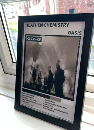 oasis (FRAMED) ‘heathen chemistry’ A4 poster (check desc), brand: Oasis, condition: New without tags, £7.49, £8.56 includes Buyer Protection