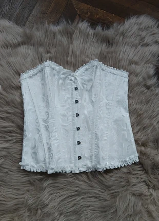 Corset sculptant blanc à lacets neuf taille L, merk: sansnom., staat: Nieuw met prijskaartje, maat: L / 40 / 12, € 20,00, € 21,70 inclusief Kopersbescherming