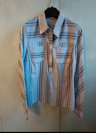 Blusa camicia bianca e nera rigata donna misure in descrizione, marque: Made In Italy, état: Très bon état, taille: L / 40 / 12, 4,00 €, 4,90 € Protection acheteurs incluse