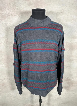 Pull Hiver Ethnic Vintage 80s 90s y2k Redell County gris foncé rayé rouge taille L, merk: Vintage Dressing, staat: Heel goed, maat: L, € 27,00, € 29,05 inclusief Kopersbescherming Pro