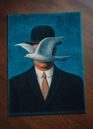 Serviette de table MuseARTa René Magritte L’Homme au chapeau et à la colombe 100% coton 40x60 cm, marke: Coton, zustand: Sehr gut, 6,00 €, 7,00 € inklusive Vinted-Käuferschutz