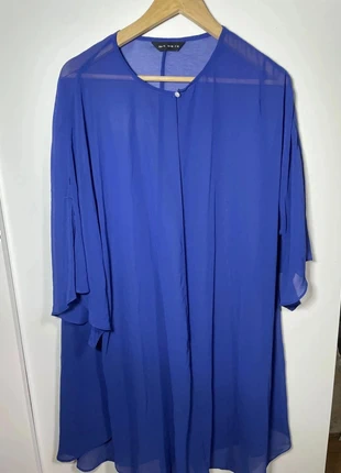 Blouse dessus de robe veste légère été femme taille 48 bleue, marke: Shein, zustand: Sehr gut, größe: 4XL / 48 / 20, 5,00 €, 5,95 € beinhaltet Vinted-Käuferschutz Pro