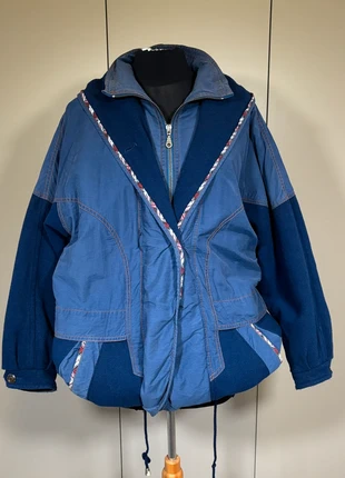 Vintage retro tussenjas windbreaker met fleece en kleurrijke details Unisex Y2K, merk: Vintage Dressing, staat: Goed, maat: L / 40 / 12, € 14,00, € 15,40 inclusief Kopersbescherming