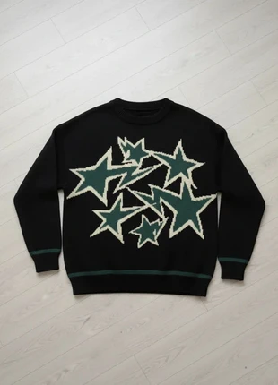 Vintage Pull Tricot Oversize Noir Motif Grandes Étoiles Vert Forêt, marque: Vintage Dressing, état: Très bon état, taille: M, 60,00 €, 63,70 € Protection acheteurs incluse