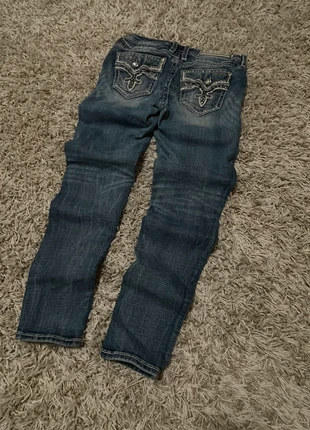 Vintage Rock Revival straight Jeans washed Blue backprint pashanim y2k 2000s Style, brand: Rock Revival, condizioni: Ottime, taglia: XS, €41.73, €44.52 include la Protezione acquisti