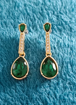 Boucles d'oreilles chic strass vert neuf, marque: Strass, état: Neuf sans étiquette, 6,00 €, 7,00 € Protection acheteurs incluse