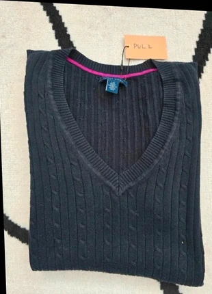 Pull Torsadé Tommy Hilfiger Col V Taille L bleu Marine Femme Women PULL2, brand: Tommy Hilfiger, condition: Very good, size: L / 40 / 12, €14.99, €16.44 includes Buyer Protection Pro