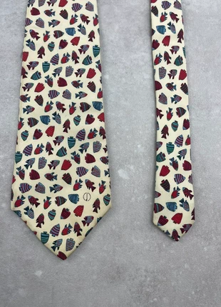 Noeud de Cravate Dunhill Vintage Made in France 100% Soie Jaune à Motif Poisson, brand: Dunhill, condition: Very good, €8.00, €9.10 includes Buyer Protection