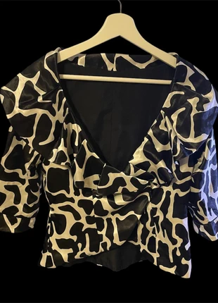 Authentic Black Ivory Silk Blouse – Size 38 | Blusa | Chemisier | Bluse, merk: Calanthe, staat: Nieuw zonder prijskaartje, maat: M / 38 / 10, € 14,95, € 16,40 inclusief Kopersbescherming