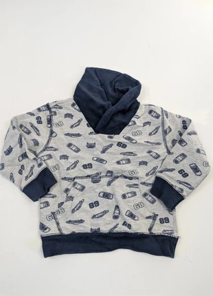 Sweat à Capuche Enfant Garçon Motif Voitures - Taille 86 CM - Gris Chiné & Bleu Marine, marque: Coton, état: Très bon état, taille: 18-24 mois / 86 cm, 2,91 €, 3,76 € Protection acheteurs incluse
