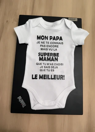 Bodie annonce grossesse mon papa, brand: MON, condition: New without tags, size: Up to 1 month / 50 cm, €15.00, €16.45 includes Buyer Protection