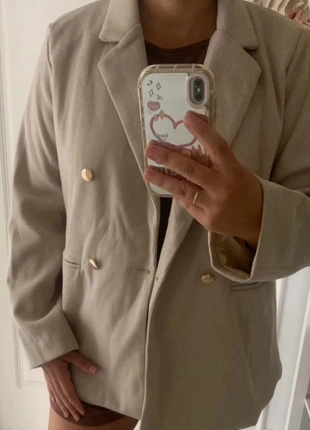 Blazer oversize gris clair double boutonnage, brand: Vintage Dressing, condition: Very good, size: S / 36 / 8, €45.00, €47.95 includes Buyer Protection Pro