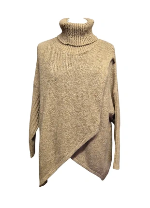 Pull col roulé asymétrique beige – April Vintage – Made in Italy, marque: April vintage, état: Très bon état, taille: Taille unique, 14,00 €, 15,40 € Protection acheteurs incluse