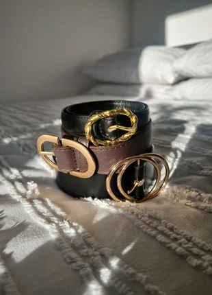 Set of 3 Belts - 2 Black + 1 Brown -40–42”- Brand New, condition: New with tags, size: 40 inches, £6.00, £7.00 includes Buyer Protection