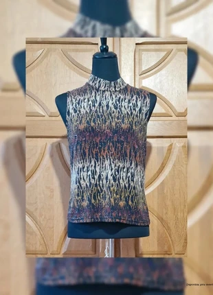 Top multicolore Damart 38 imprimé guépard sans manches chic rétro tendance, marca: Damart, estado: Muito bom, tamanho: M / 38 / 10, €10.00, €11.20 inclui Proteção do Comprador