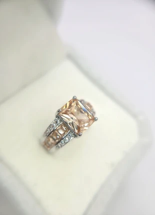 💎 Elegant Royal Style Women's Engagement Ring – Champagne Cubic Zirconia Size 10 19.8mm T1/2 EUR 62, condition: New without tags, size: 19.8 mm / T½, £9.99, £11.19 includes Buyer Protection