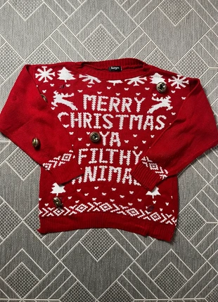 Pull De Noël / Rouge / Merry Christmas / rouge et blanc / clochettes / Taille S/M femme, marke: Vintage Dressing, zustand: Gut, größe: M / 38 / 10, 6,00 €, 7,00 € inklusive Vinted-Käuferschutz