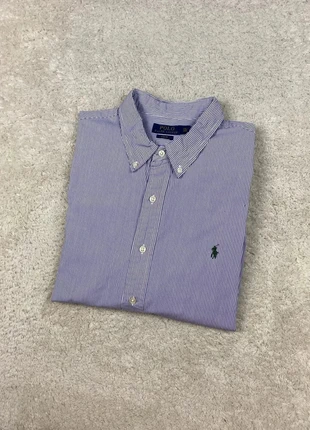 Chemises Ralph Lauren Manche Courte Violet à Rayures Blanc Logo Brodé Vert 5C - XXL Slim Fit, marque: Ralph Lauren, état: Bon état, taille: XXL, 19,99 €, 21,69 € Protection acheteurs incluse