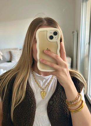 Collier charms coeur doré breloque en acier inoxydable, brand: Fait Main, condition: New without tags, €10.00, €11.20 includes Buyer Protection