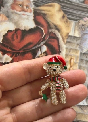 🧸🎄Broche ourson de Noël 🎄 🧸, état: Neuf avec étiquette, 10,00 €, 11,20 € Protection acheteurs incluse