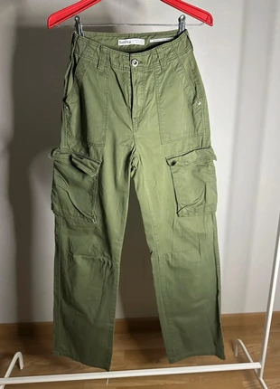 Bershka Womens Cargo Pants Green Wide Leg Utility vintage streetwear Top piece Y2K retro size 34, marque: Bershka, état: Très bon état, taille: XS / 34 / 6, 7,99 €, 9,09 € Protection acheteurs incluse