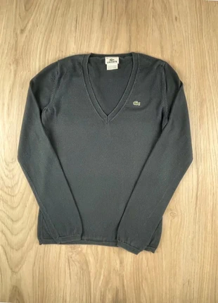 Pull col V femme Lacoste | Taille XS | Noir logo brodé, brand: Lacoste, condition: Very good, size: XS / 34 / 6, €22.00, €23.80 includes Buyer Protection