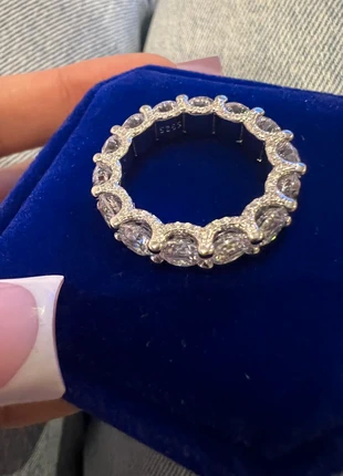 Anneau pavage diamants moissanite, marca: Argent, estado: Nuevo con etiquetas, tamaño: 16,5 mm Ø / 12, 69,00 €, 73,15 € Protección al comprador incluida