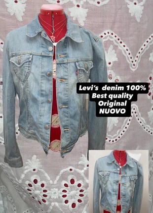 Levi’s denim Made in italy giubotto a jeans nuovo S/M, merk: Levi's, staat: Nieuw zonder prijskaartje, maat: M / 38 / 10, € 19,00, € 20,65 inclusief Kopersbescherming