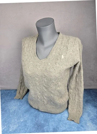 ralph lauren pull gris col v laine mérinos cachemire femme taille S estimée | “66A”, marque: Ralph Lauren, état: Très bon état, taille: S / 36 / 8, 53,00 €, 56,35 € Protection acheteurs (Pro) incluse