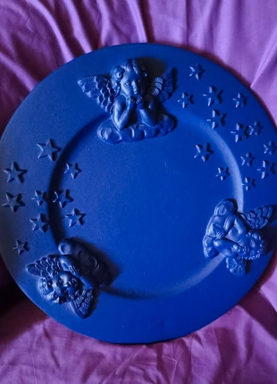 Piatto blu centrotavola angeli e stelle, brand: Vintage, condizioni: Ottime, €15.00, €16.45 include la Protezione acquisti