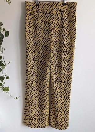 Free people Retro 70's pleated zebra pants leggings style Size L mustard and black, brand: Free People, condition: New without tags, size: L / UK 16-18, £8.00, £9.10 includes Buyer Protection Pro