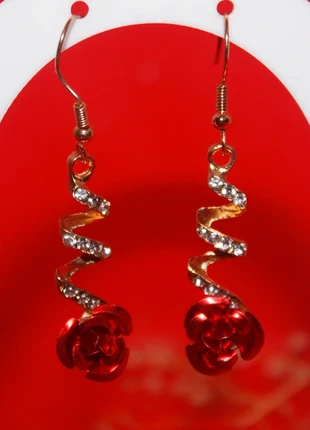 Boucle d’oreille rose rouge, marque: Vintage Chic, état: Neuf avec étiquette, 5,00 €, 5,95 € Protection acheteurs incluse