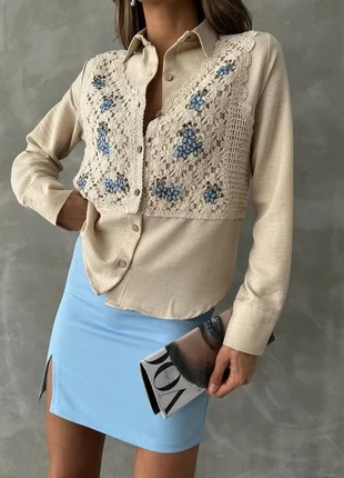 Blouse met details nieuw, merk: MODEL, staat: Nieuw met prijskaartje, maat: S / 36 / 8, € 22,95, € 24,80 inclusief Kopersbescherming