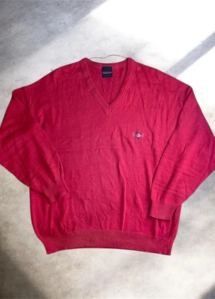 Pull Vintage Col V XL – Rouge Vif – Années 90/Y2K, marque: Vintage Dressing, état: Très bon état, taille: XL, 13,00 €, 14,35 € Protection acheteurs incluse
