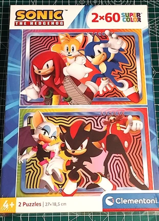 Puzzle Sonic – 2x60 pièces, brand: Clementoni, condizioni: Nuovo con cartellino, €5.00, €5.95 include la Protezione acquisti